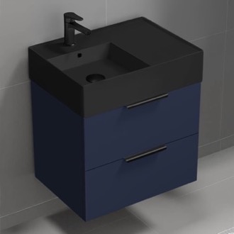 Bathroom Vanity Floating Small Bathroom Vanity, Modern, Blue, 24